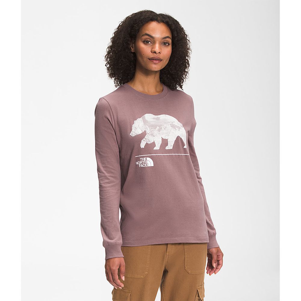 The North Face Long Sleeve Womens Australia - The North Face Bearscape 2.0 Light Purple (WBV-457390)